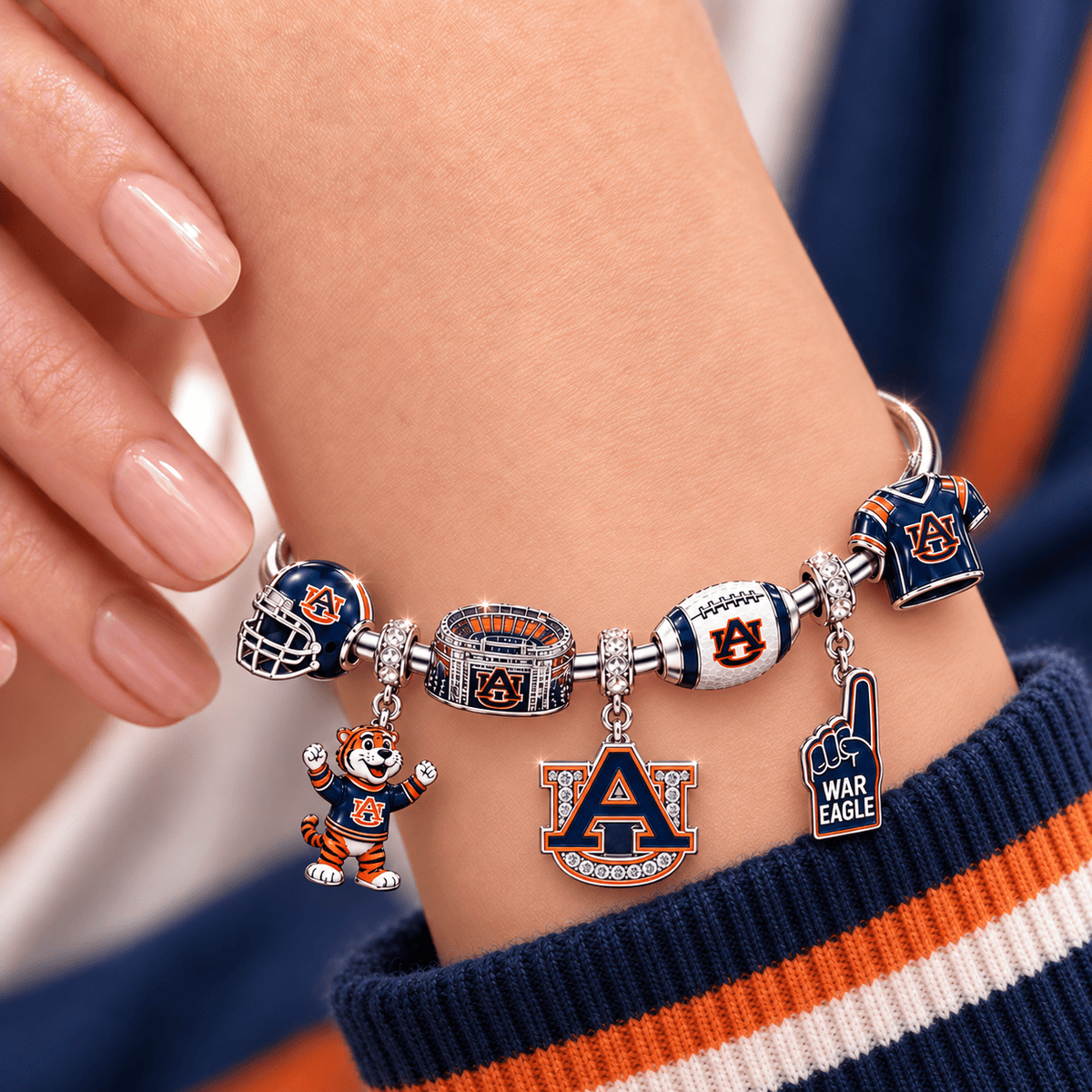 ABTG Silver Charm Bracelet Set TMH