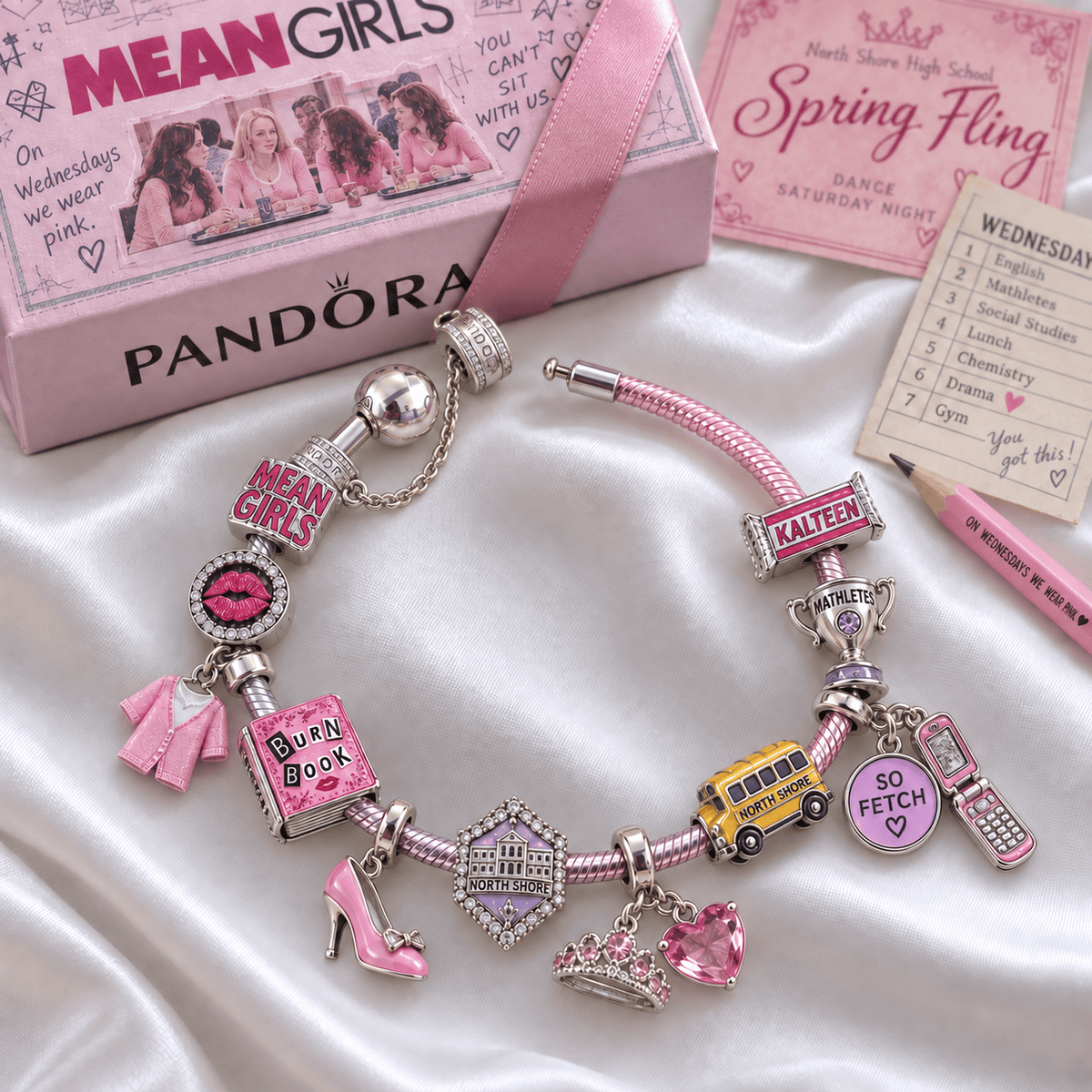 MGL Silver Charm Bracelet Set PTKL